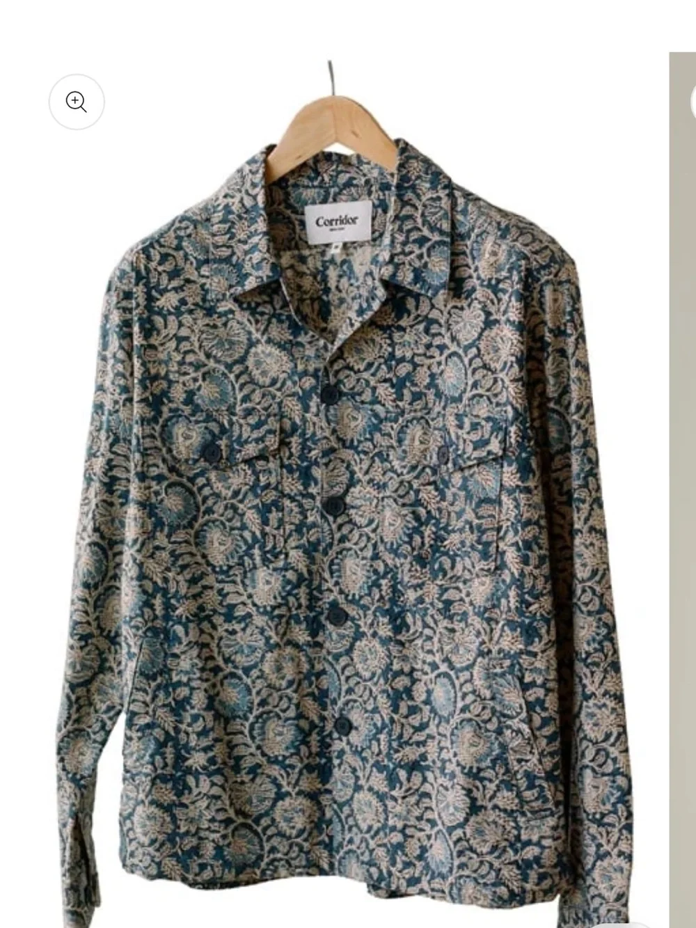CORRIDOR MILITARY JACKET IN INDIGO HANDBLOCK